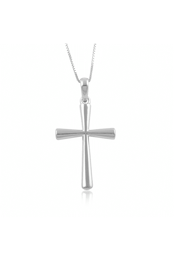 Large Sterling Silver Cross Necklace