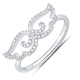 thumbnail image 1 of SilverCloseOut Sterling Silver Women Cz Angle Wings Ring - Size 8, 1 of 6