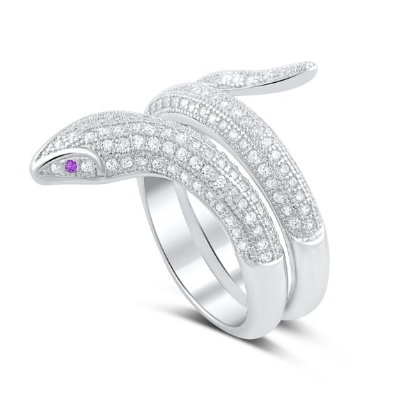 SilverCloseOut Sterling Silver Womens Coiled Snake Ring - Size 4
