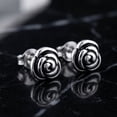 thumbnail image 1 of SilverCloseOut Sterling Silver Women's Rose Flower Stud Earrings, 1 of 7