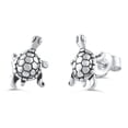 thumbnail image 1 of SilverCloseOut Sterling Silver Small Turtle Stud Earrings, 1 of 10