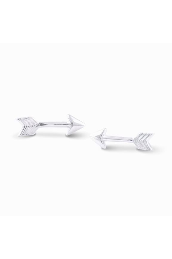 Arrow Earrings, Sterling Silver, Womens Studs