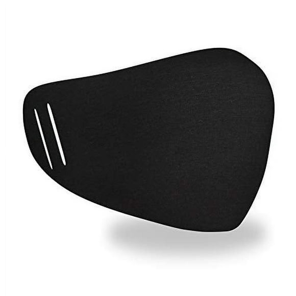 Face Masks, 100% Organic Cotton Two-Ply Adjustable Mask, One Size, Black (5-Pack)