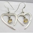 thumbnail image 1 of SilverStarJewel 925 Silver Citrine Earrings 1.5" Women Fashion Jewelry, 1 of 3