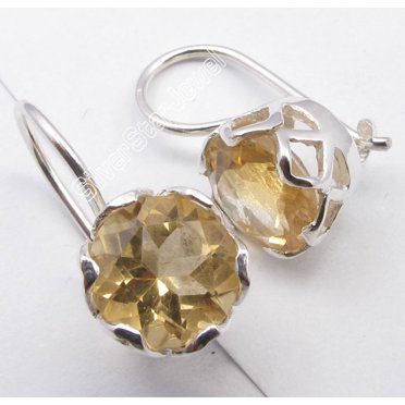 SilverStarJewel Marquise Cut Citrine Cross Pendant - 1.7" 925 Sterling Silver Stone Pendant Necklace