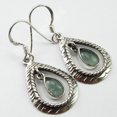 thumbnail image 1 of SilverStarJewel 925 Sterling Silver Natural Apatite Semi Precious Gemstone Art Earrings 3.7 CM, 1 of 3