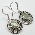 thumbnail image 1 of SilverStarJewel Blue Fire Labradorite Earrings 1.2" ! 925 Pure Silver Old Style Jewelry, 1 of 3