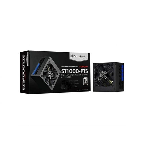 SilverStone 1000W, ATX, single +12V rails with 83A output, Silent 120mmFan with 18dBA, efficiency 80Plus Platinum certification, fully modular cable, 140mm depth, 8x8/6pin PCI-E.