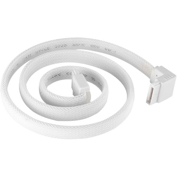 SilverStone 90 Degree SATA III with Locking Mechanism, White (RL-CP08W)