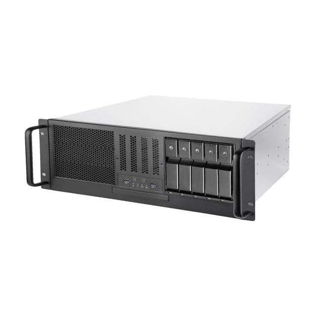 SilverStone RM41-H08 Silver SGCC 4U Rackmount Server Chassis 3 x 5.25 ...