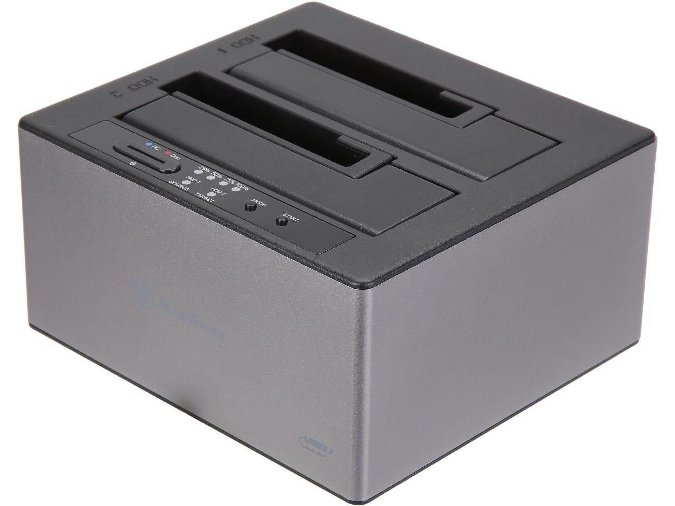 SilverStone SST-TS12C Aluminum Body, High Quality Metal, Plastic-ABS Cover Black SATA I / II / III USB 3.1 Gen 2 up to 10 Gb/s (Compatible with USB 3.1 Gen 1 / 2.0 / 1.1) External Hard Drive Docking