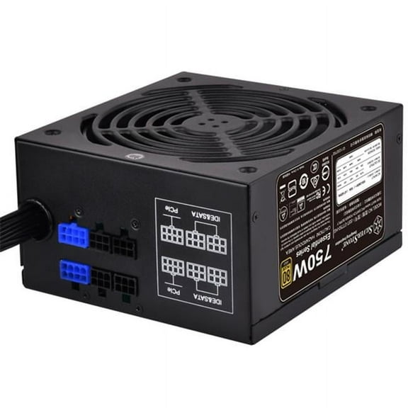 SilverStone Technologies 750 Watt Semi-Modular 80 Plus Gold Computer Power Supply - Black