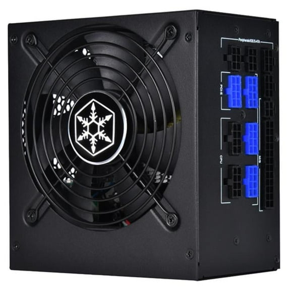 SilverStone Technologies 850 watt 140 mm Computer Power Supply PSU Fully Modular with 80 Plus Gold & Design Power Supply, Black