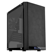 SilverStone Technologies Micro ATx Computer Case, Tempered Glass RGB, Black