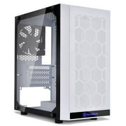 SilverStone Technologies PS15W-G Micro-ATx & Mini-DTx Mesh Front Panel Steel Body Tempered Glass Side Panel - White Plus Tempered Glass Window