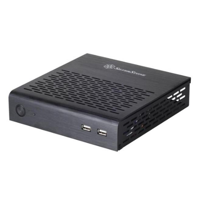 Silverstone Case PT13B-3.0 Thin Mini-ITX 2.5x1 USB3.0x2 Aluminum/Steel Black