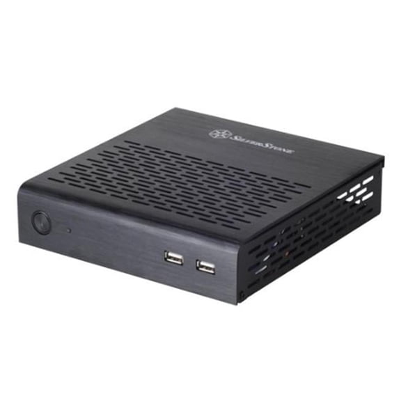 Silverstone Case PT13B-3.0 Thin Mini-ITX 2.5x1 USB3.0x2 Aluminum/Steel Black