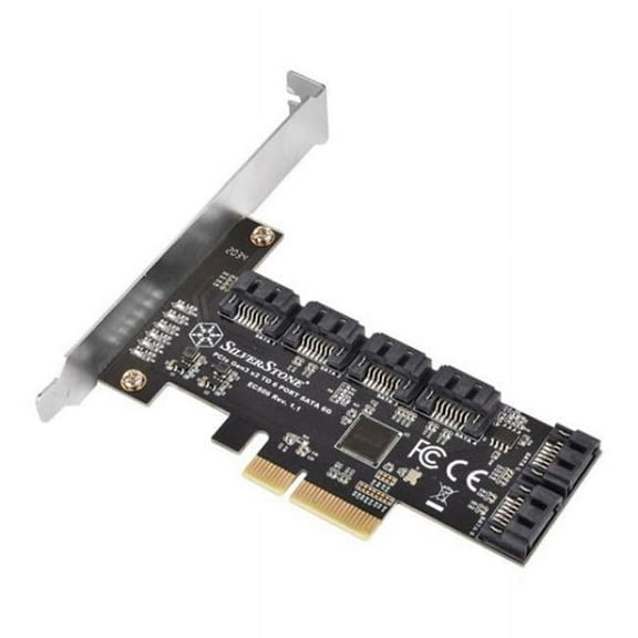 SilverStone Technology 6 Ports SATA Gen3 6 Gbps Non-Raid PCI Express Gen3 x2 Card