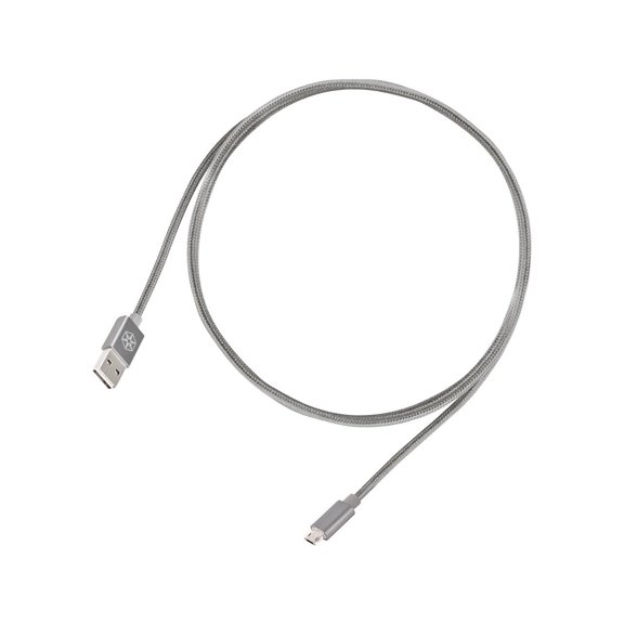SilverStone Technology CPU01C-500 Micro USB Cable for Smartphone / LG / Samsung / Reversible USB-A / Reversible Micro USB-B / 500mm / Charcoal Gray