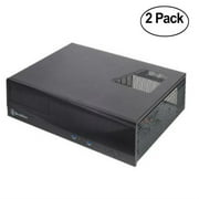 SilverStone Technology Milo Series Aluminum/Steel Micro-ATX Media Center/HTPC Case, Black ML03B - Pack of 2