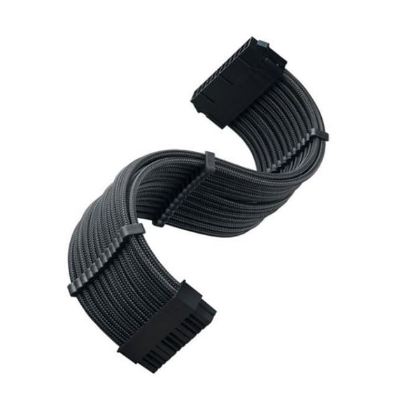 Silverstone Technology Pp07E-Mbb, 30Cm Motherboard 24Pin To 24Pin Sleeved Extention Cable, Black, Sst-Pp07E-Mbb