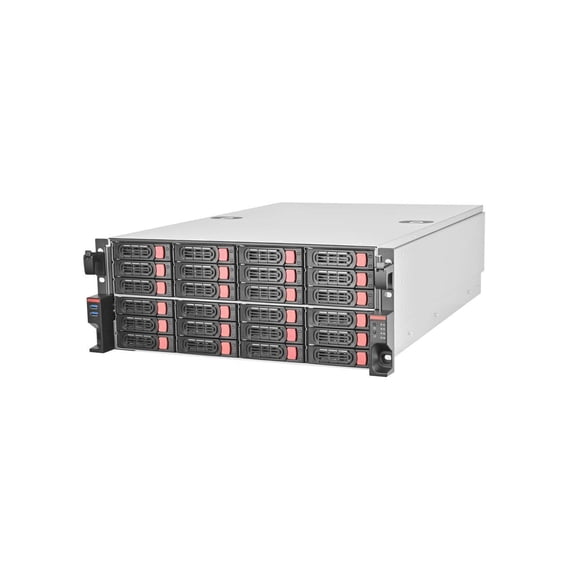 SilverStone Technology RM43-324-RS 4U 24-Bay 2.5" / 3.5" HDD/SSD Rackmount Storage Server Chassis with Mini-SAS HD SFF-8643 12 Gb/s Interface SST-RM43-324-RS