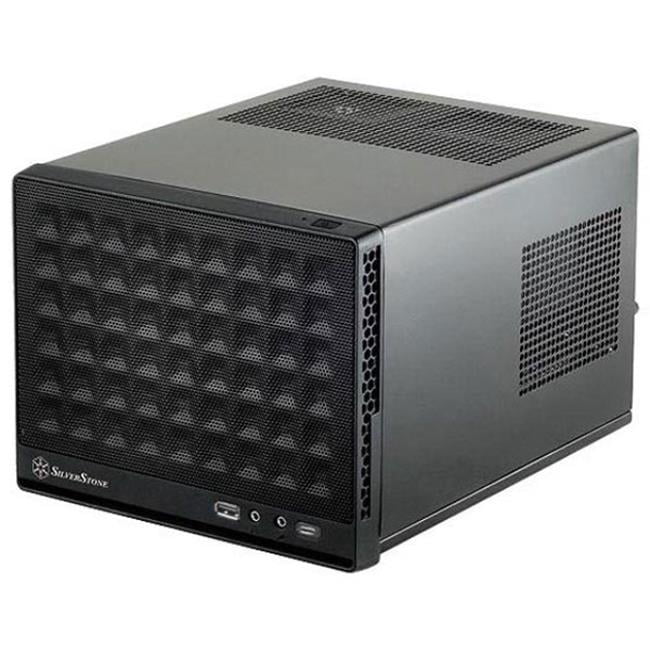 SilverStone Technology SG13B-C Super Compact Mini-ITX Cube with USB Type-C Port, Black