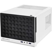 SilverStone Technology Ultra Compact Mini-ITX Computer Case with Mesh Front Panel White & Black SST-SG13WB-USA