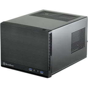 SilverStone Technology Ultra Compact Mini-ITX Computer Case with Solid Front Panel Black (SST-SG13B-Q-USA)