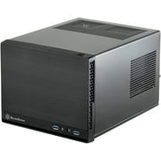 SilverStone Technology Ultra Compact Mini-ITX Computer Case with Solid Front Panel Black SST-SG13B-Q-USA