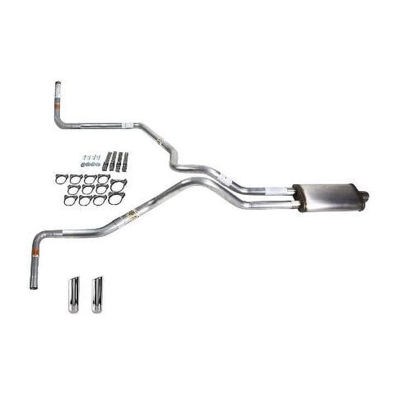 Silverado 88-95 dual exhaust 2.5 MA pipe Stainless muffler RW Tip Side Exit
