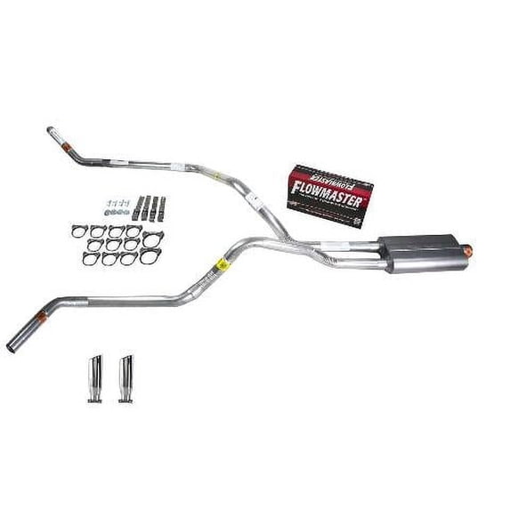 Silverado 88-95 dual exhaust 2.5 pipe Flowmaster 50 RC Tip Corner exit