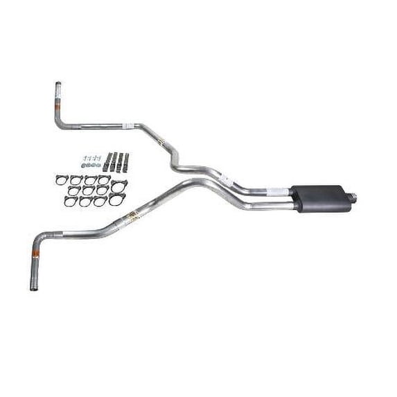 Silverado 96-99 dual exhaust 2.5 MA pipe Flowsound Muffler Side Exit