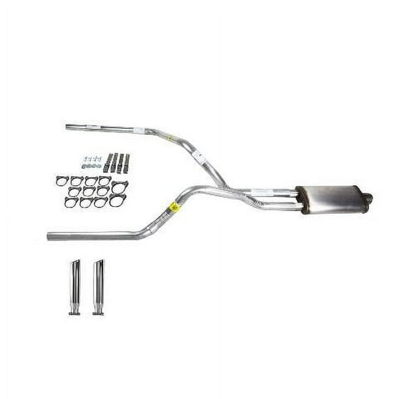 Silverado 96-99 dual exhaust 2.5 pipe Stainless muffler RC Tip