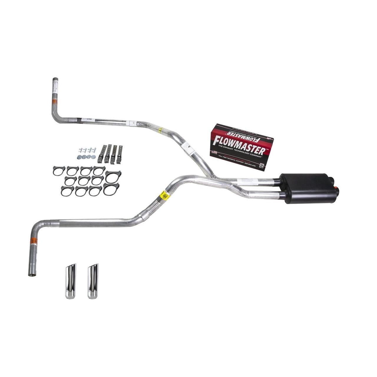 Silverado 96-99 dual exhaust 2.5 pipe dual inlet Flowmaster Super 40 RW ...