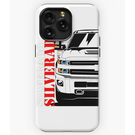 Silverado Chevrolet Pickup Truck Model Fan Graphic A3976 Phone Case for iPhone 11 to 17 Pro Max