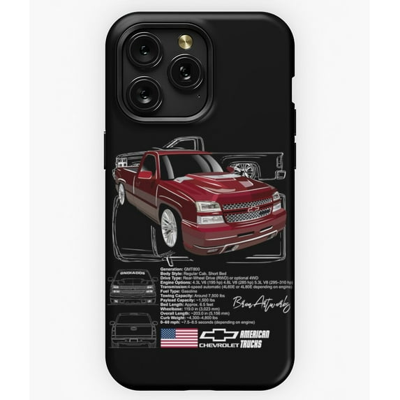 Silverado Chevy Truck Fan Off-Road G6249 Phone Case for iPhone17 16 15 14 13 12 11 Pro Max