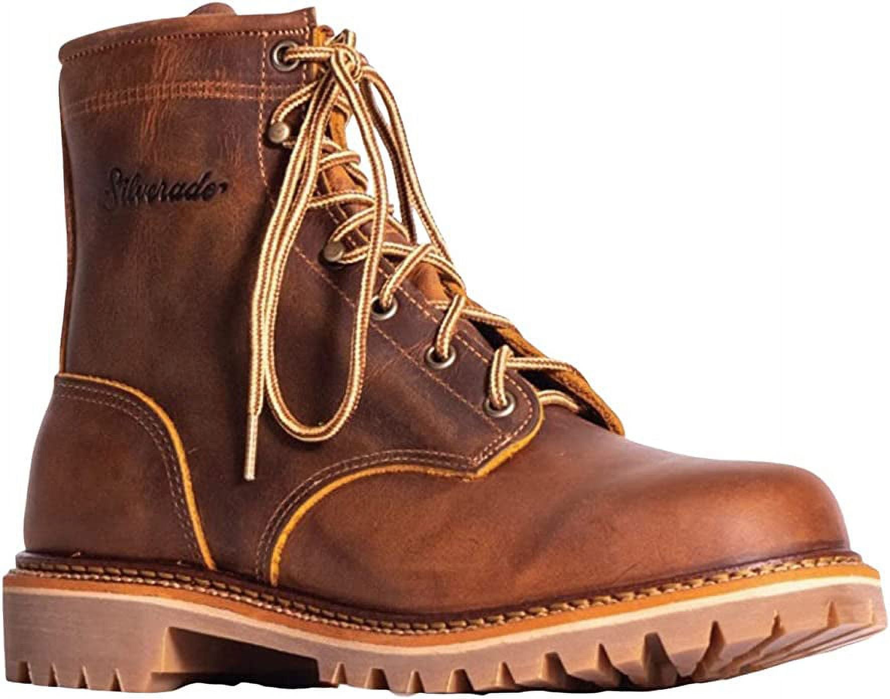 Silverado Men's Lace-Up Work Boot Steel Toe, Tan, Size US 13 Wide