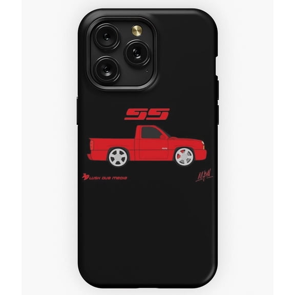 Silverado SS Clone Single Cab Lush Dub Media Truck A3947 Phone Case for iPhone 11 to 17 Pro Max