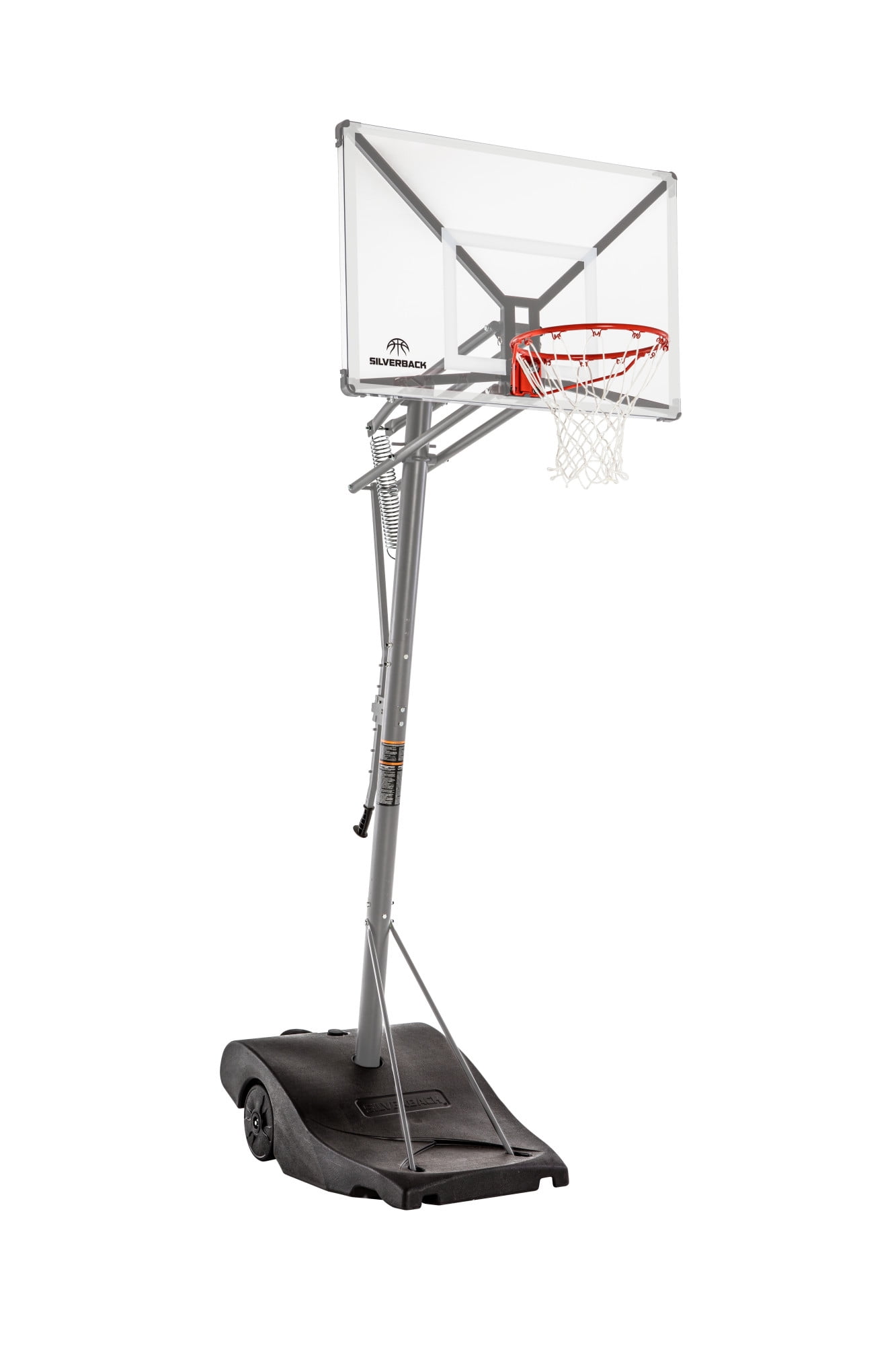 Silverback SBX 50 In. Basketball System Height-Adjustable Backboard Portable Hoop