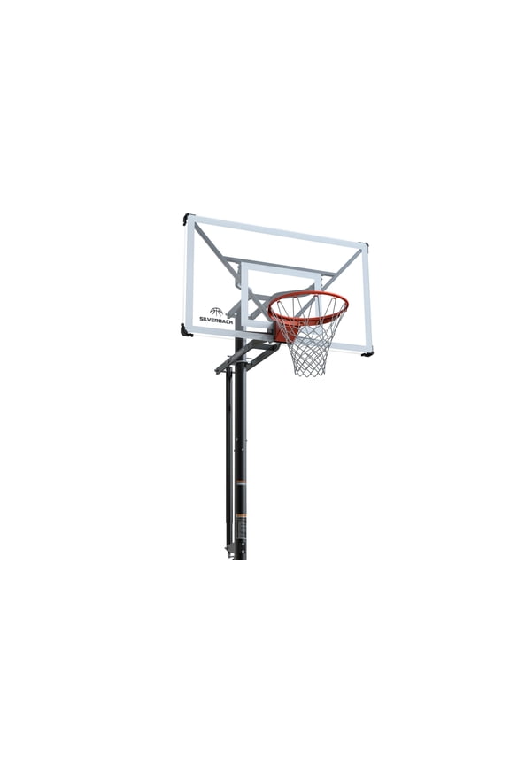 SBX 54" In-Ground Basketball Hoop with Adjustable-Height Backboard