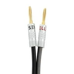 Silverback Speaker Wire by Sewell, OFC, 12 AWG, with Silverback Banana Plugs, 259 Strand Count, Terminated (50 ft)