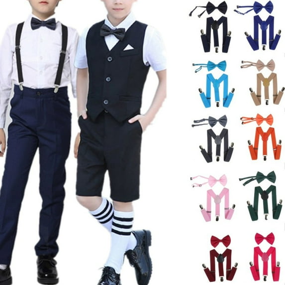 Silvercell Y Shape Adjustable Solid Print 2- Piece Set Outfit Sets, (Girl's & Boy's) 2-10T