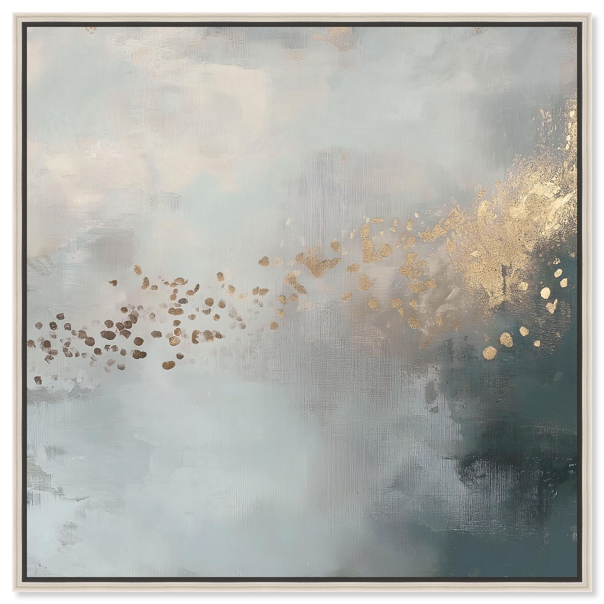 Silvered Hues and Gold I Canvas Luxury Abstract Art by Art Remedy ...