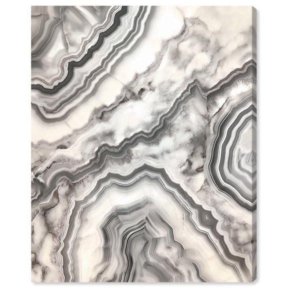 Silvered Sediment Canvas Geode Art Prints by Art Remedy, Gallery Wrapped, 16 x 20