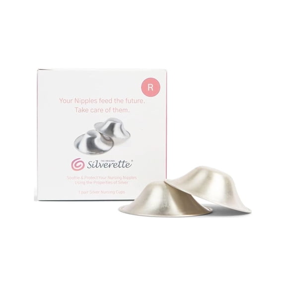 Silverette Original Silver Nursing Cups - Soothe and Protect Your Nursing Nipples - Made in Italy