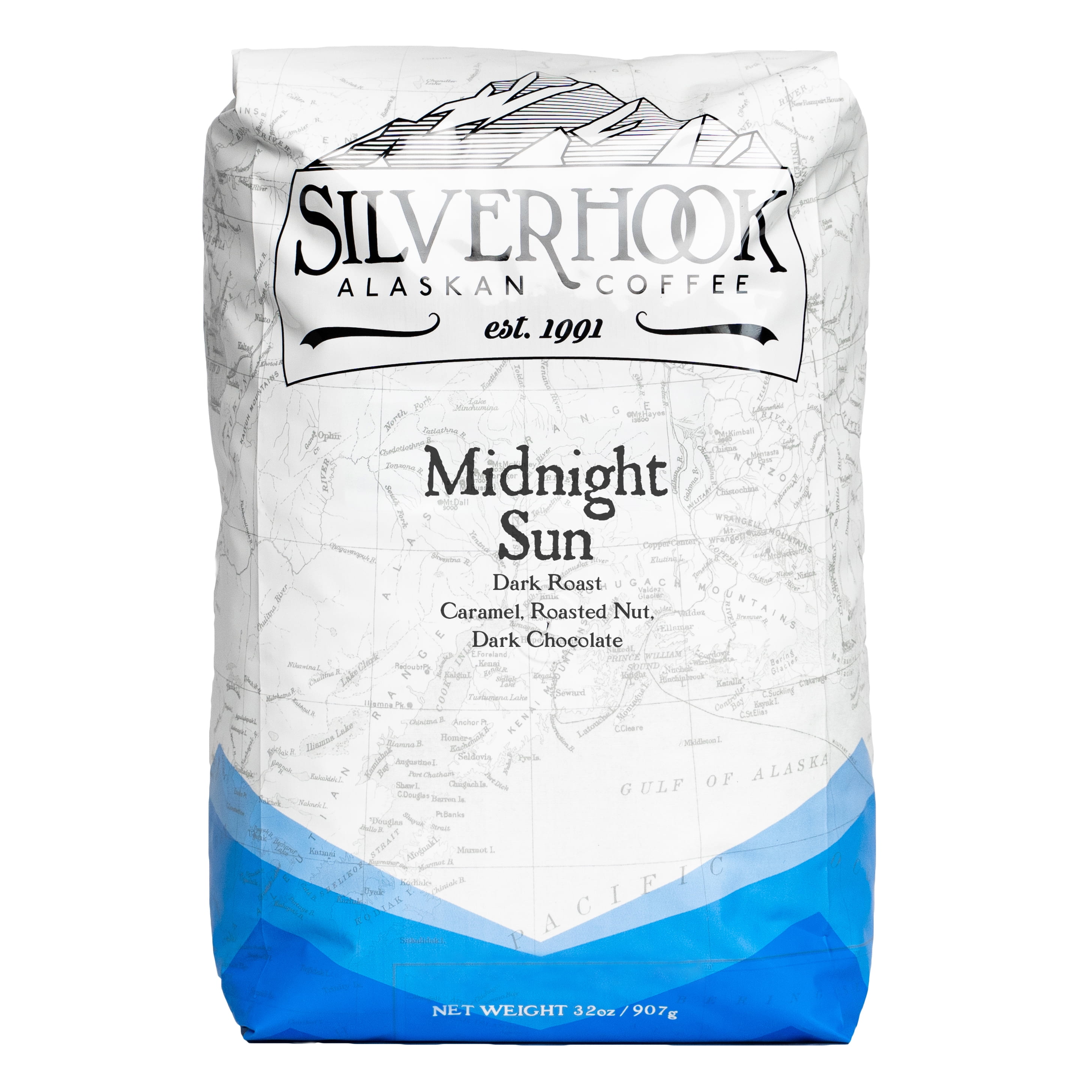 Silverhook Alaskan Coffee Midnight Sun Blend Dark Roast Ground Coffee