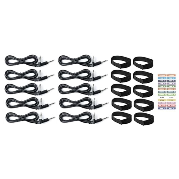 Silverline 10 Cable Connection Kit for eDRUMin 8 MIDI Drum Trigger Interface$$Music