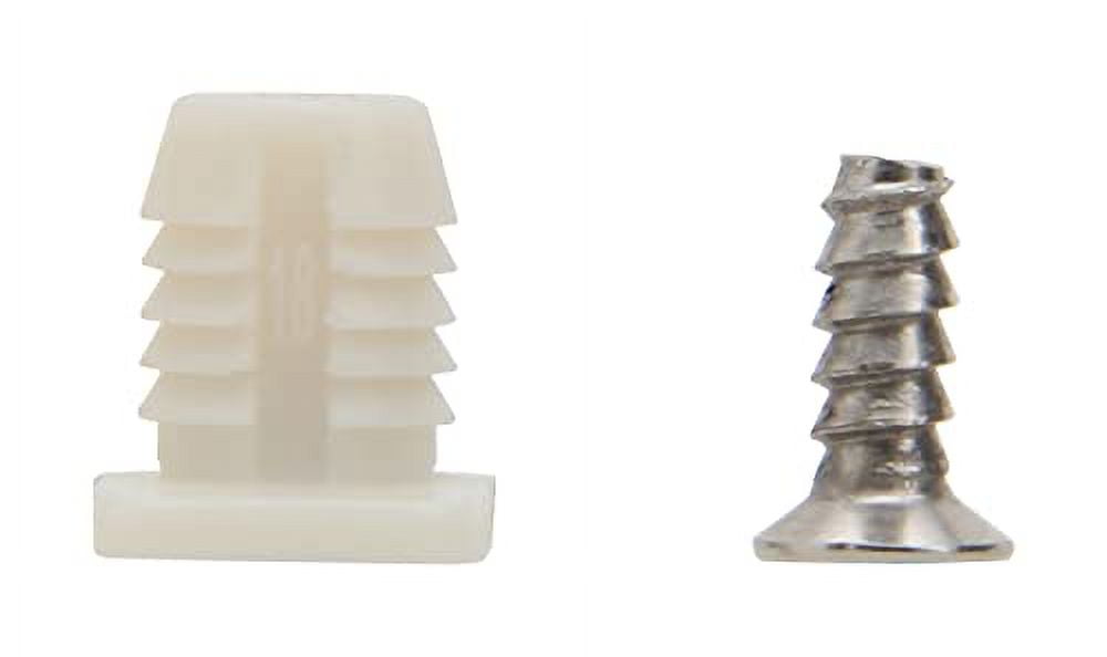 Silverline 8mm Plastic Hinge Dowel Inserts with Screws, 50 Pcs