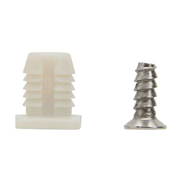 Silverline 8mm Plastic Hinge Dowel Inserts with Screws, 50 Pcs